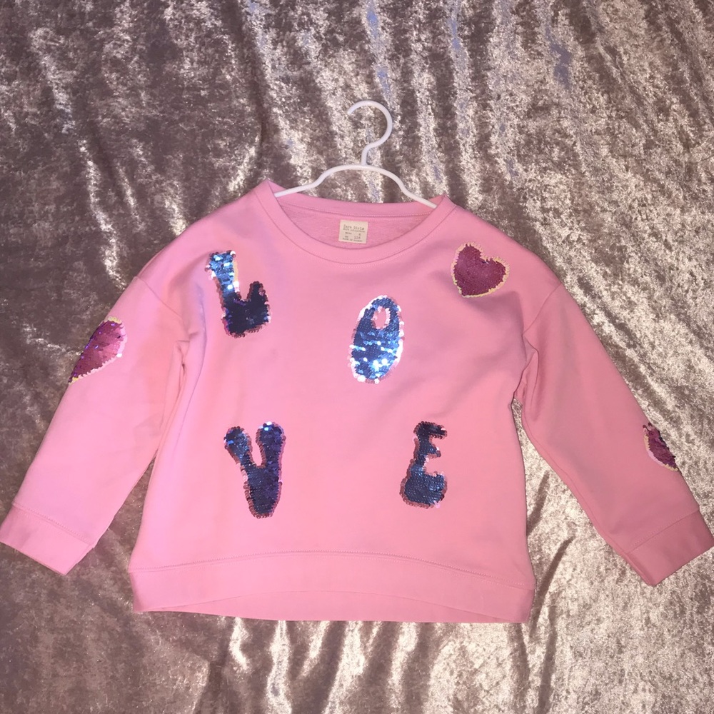 Pink sweater shirt